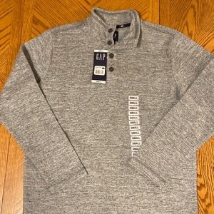 Gap Men's Mock Neck Sweater - Grey - Small - New With Tags